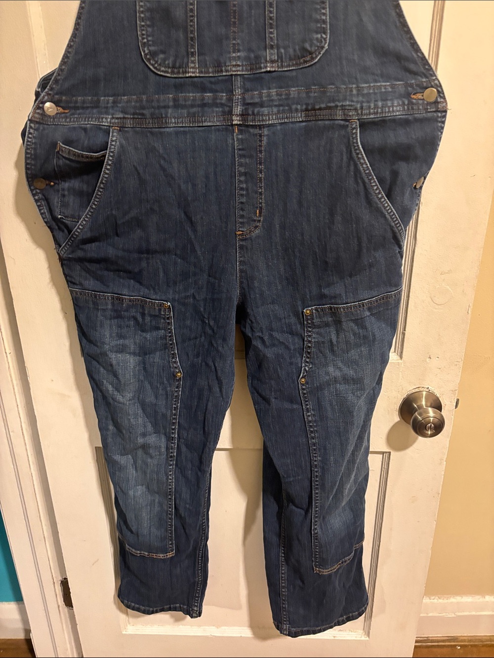Carhartt Dark Blue Denim Women's Overalls - Picture 7 of 10